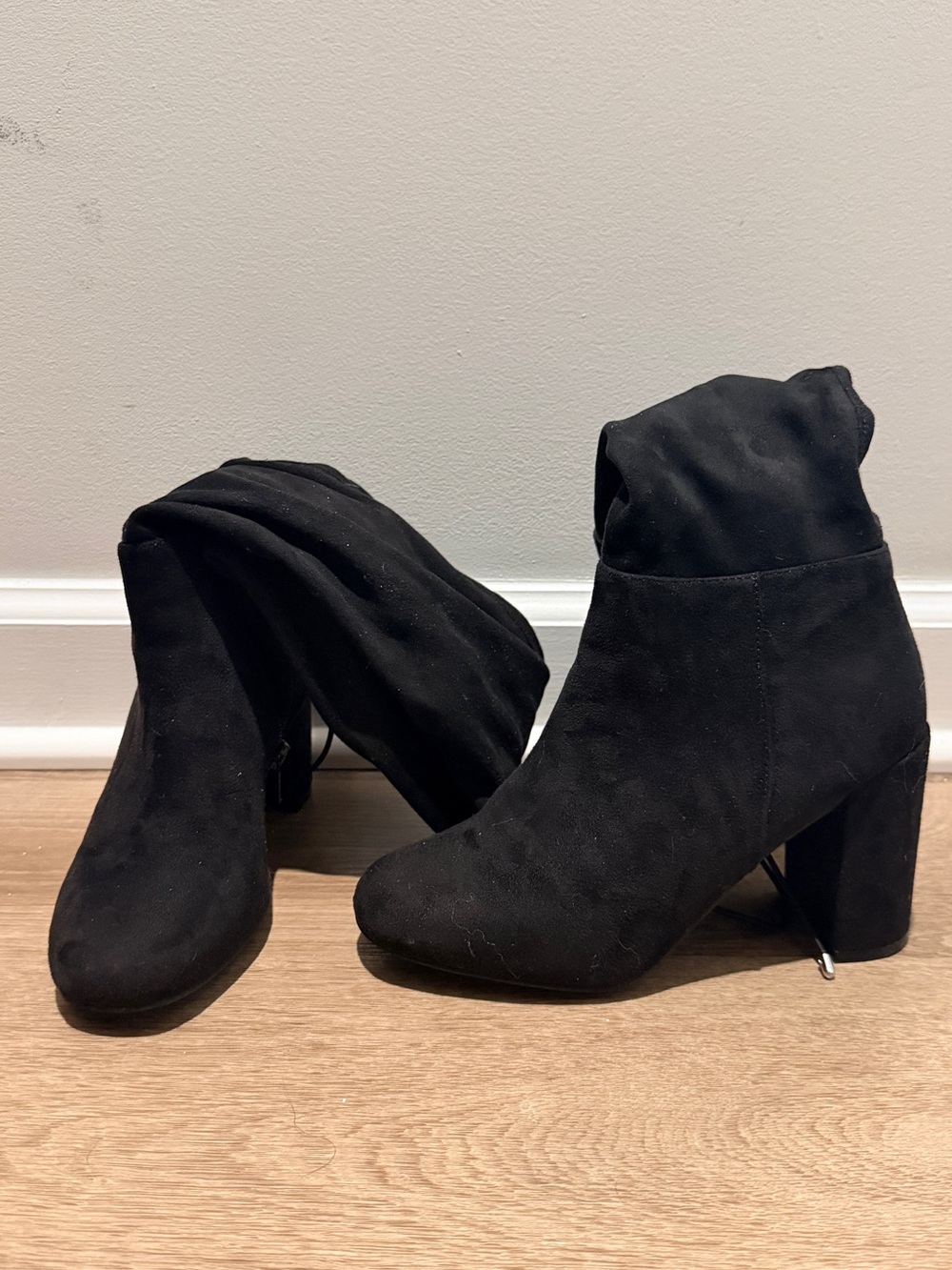 Black Women's Suede Ankle Boots